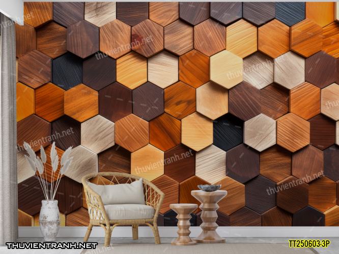 Tranh dán tường 3D trừu tượng- -TT250603-3P - Kết quả tìm kiếm tranh tường